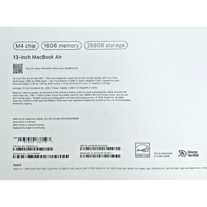 Apple MacBook‎ Air 13" M4 Chip Box Only | Original Packaging, No Laptop Included